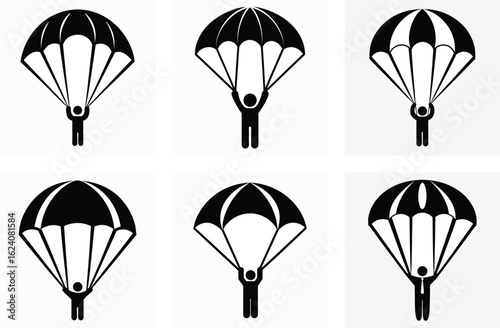 Man parachuting silhouette