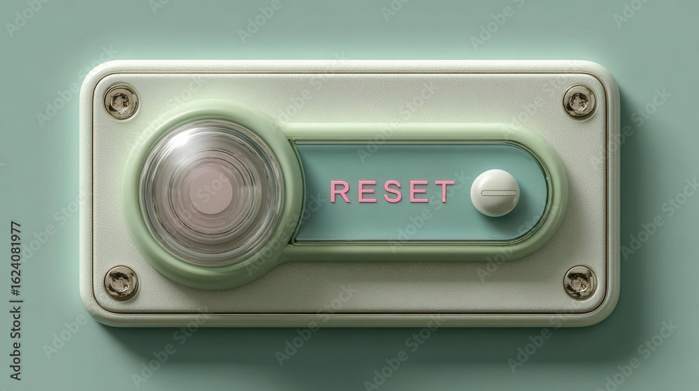 Obraz premium Retro Reset Button Concept