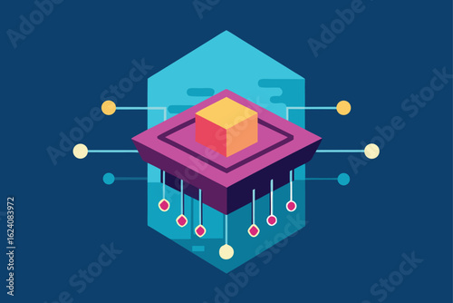 Futuristic Quantum Core Chip Design