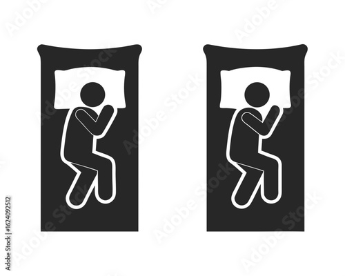 Man Sleeping icon silhouette vector illustration