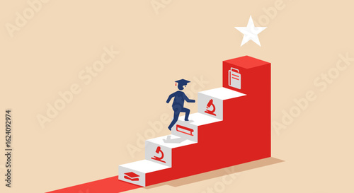 This image represents progress, growth, and the pursuit of success through continuous improvement.
