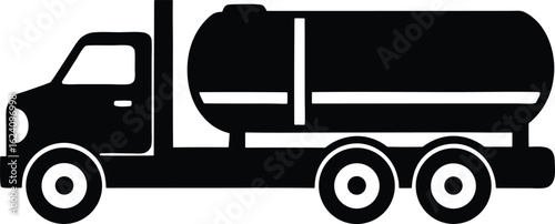 tanker truck vector icon.