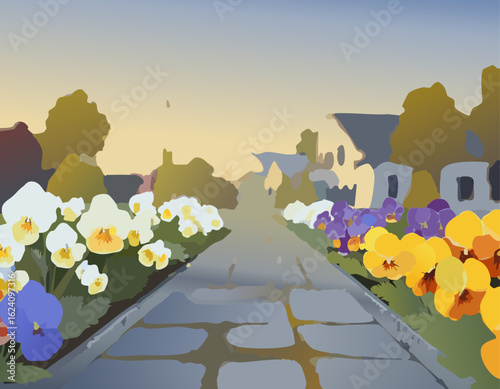 花と風景