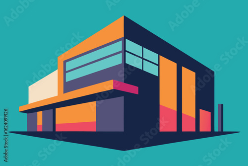gradient colored modern business center  .eps