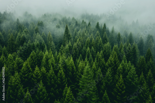 forest in fog