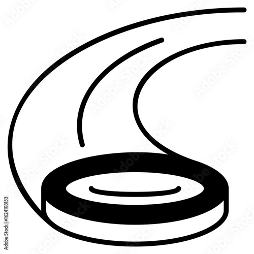 Frisbee Black Fill Icon