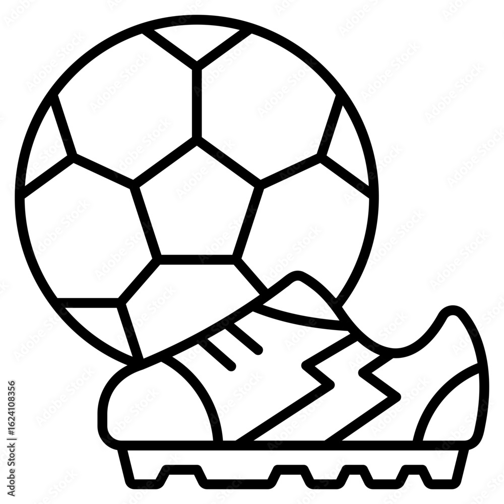 Obraz premium Football Line Icon