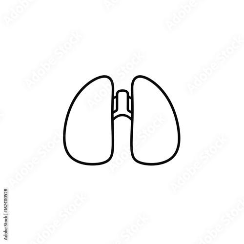 Breathing icon symbolizing airflow, minimalist design concept