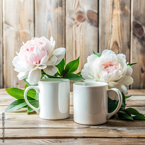 Blank Insulated container aluminium mug isolated on background. Template for presentation branding product, thermos glass, beverage cup.3D Stainless steel tumbler mockup with transparent plastic lid. 