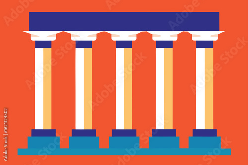 historic greek columns in modern composition   (1).eps