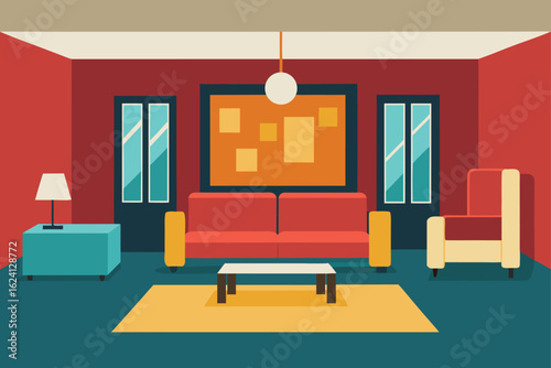 hotel suite interior with contemporary furnishings (1).eps