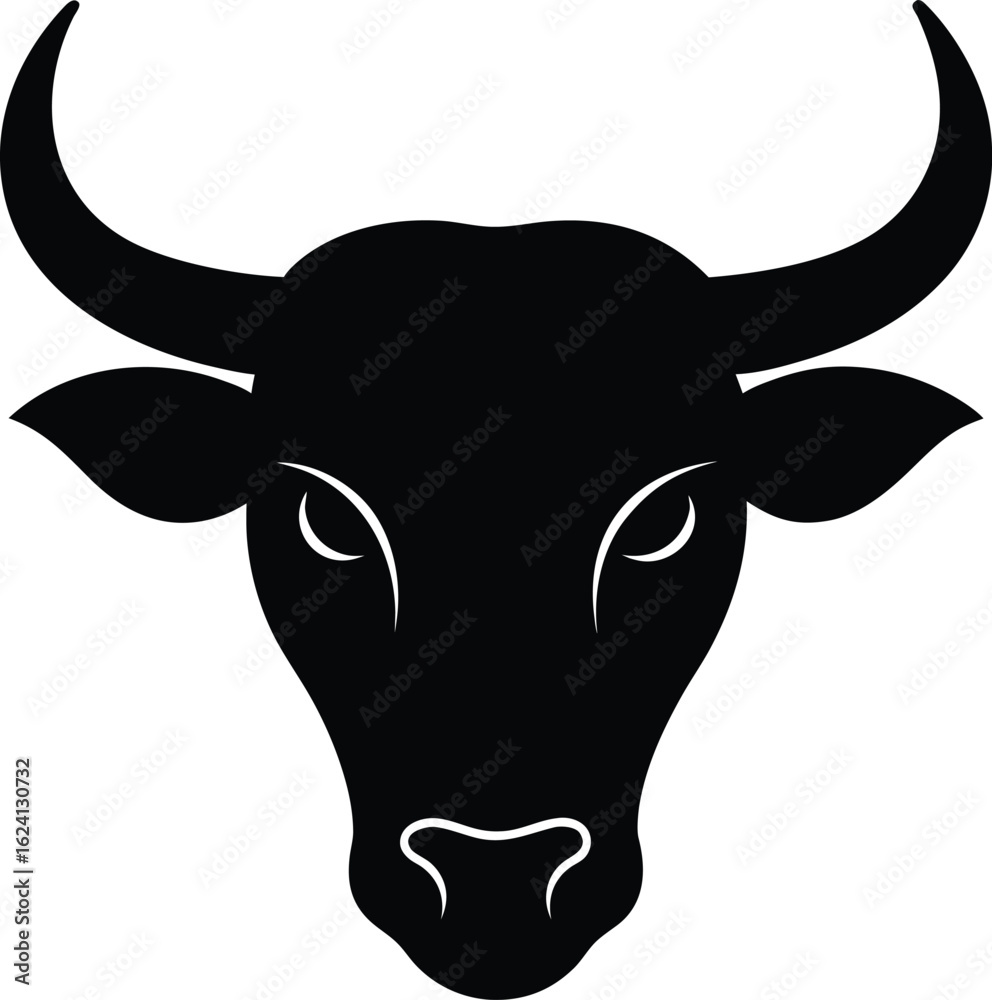 Fototapeta premium Bull Head Silhouette