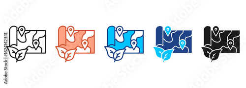 Tourism Icon Set Multiple Style Collection