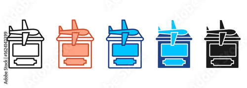 Travel Agency Icon Set Multiple Style Collection