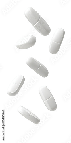 Falling white pills (1)