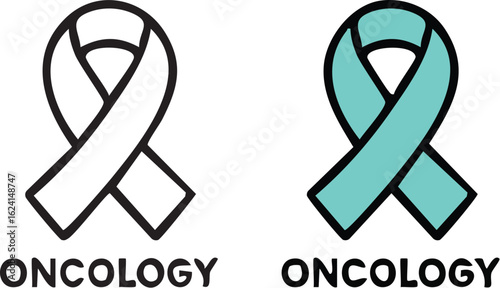Oncology Awareness Ribbon Symbol Design.