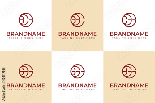 Letters GCG GGC CGG GEG GGE EGG Monogram Logo, suitable for any business