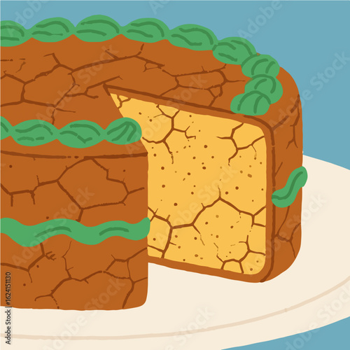 Cake pattern, exquisite vector pattern.
