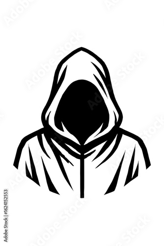 Anonymous Person in Hoodie Vector - Hacker and Privacy Icon