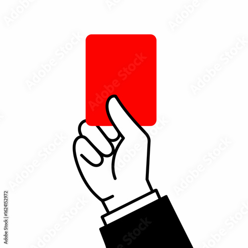 Referee Shows Red Card to Player During Sports Match Expulsion