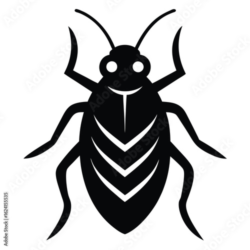 Solid color Water Bug animal vector design