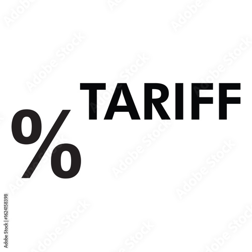 Tariff Vector Outline Silhouette of Percentage Sign