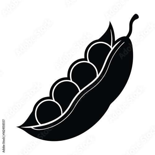 Soybeans in pod vector on white background
