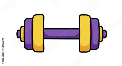 Stylized dumbbell illustration showcasing fitness and exercise equipment for strength training enthusiasts