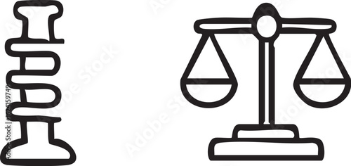 Symbols of Justice Science and Measurement.