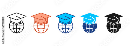 Study Icon Set Multiple Style Collection