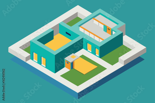 isometric drawing of residential floor plan   (1).eps