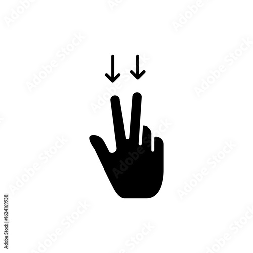 Hand Gesture Icon Business Logo Concept Idea Solid Glyph Icon Design Vector