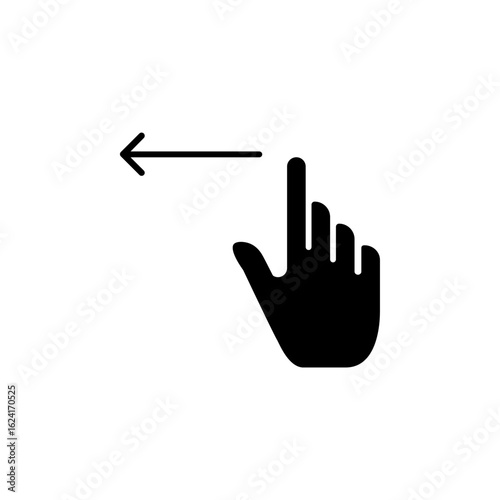 Hand Gesture Icon Business Logo Concept Idea Solid Glyph Icon Design Vector