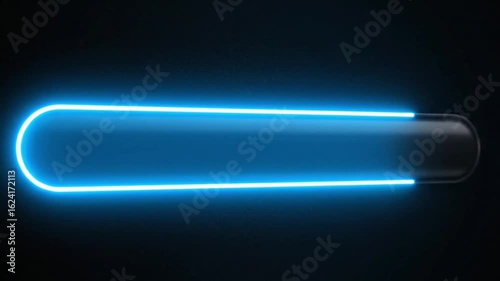 Futuristic Neon Loading Bar with Blue Glow  