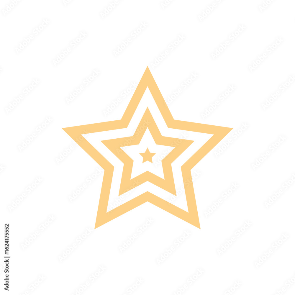 Obraz premium ﬂat north star logo