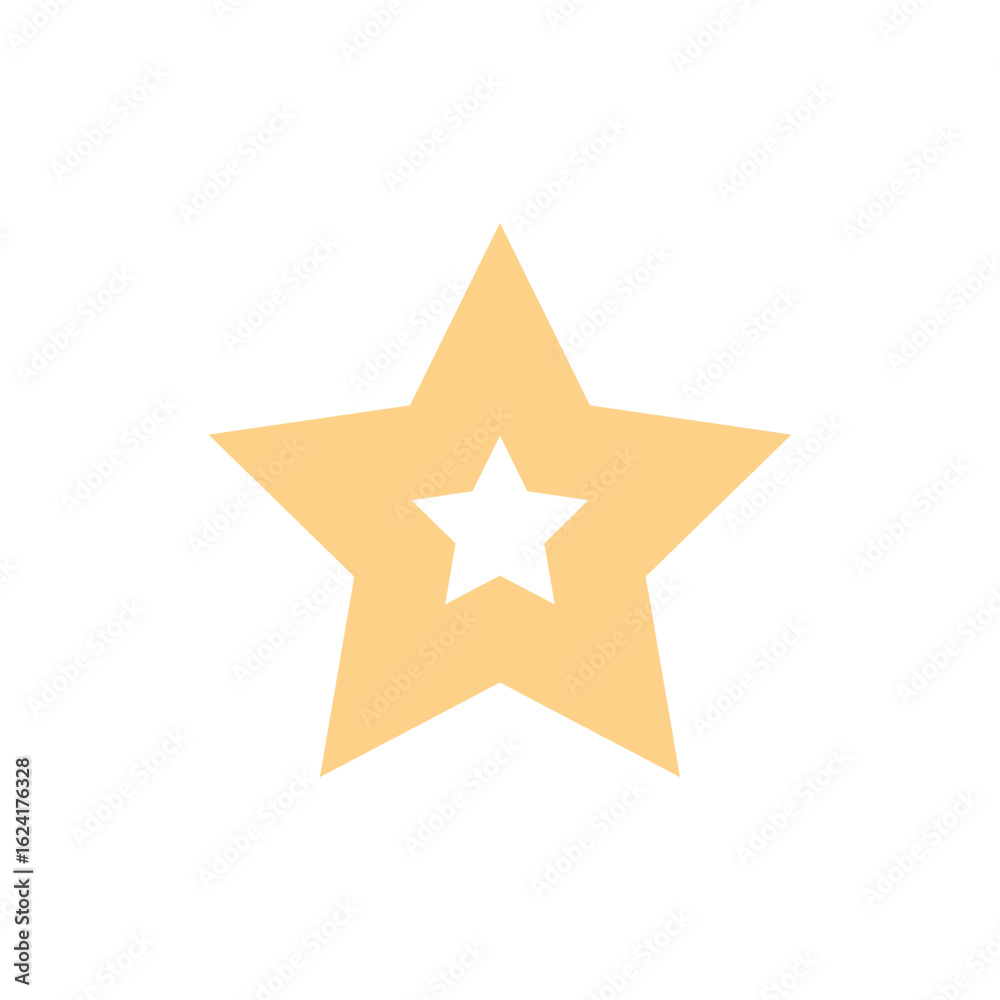 Obraz premium ﬂat north star logo