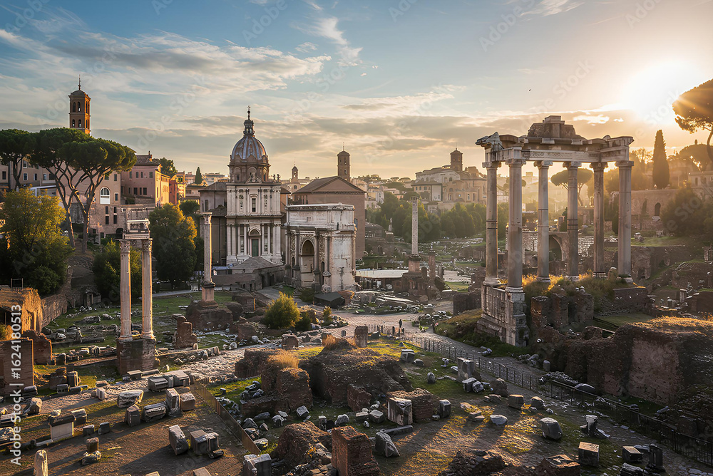 Naklejka premium panorama of rome
