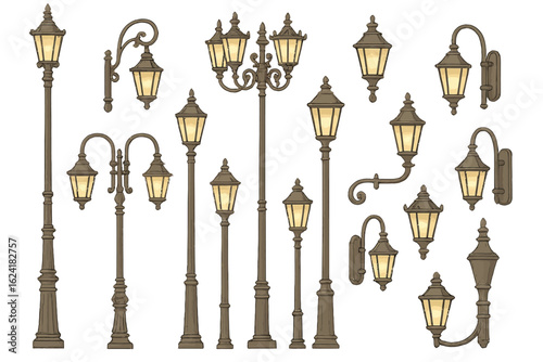 Icon Garden lamp vector