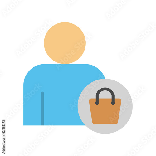 Consumer Icon Vector Illustration Flat Version