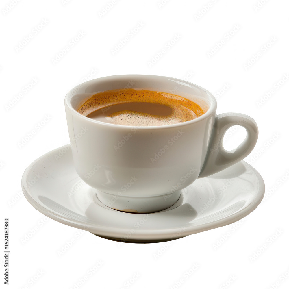 Espresso in white cup and saucer Espresso in white cup and saucer