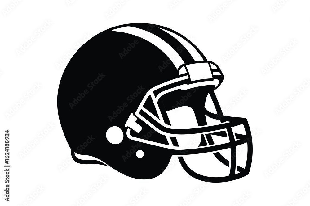 Fototapeta premium 3d american football helmet isolated on white background 