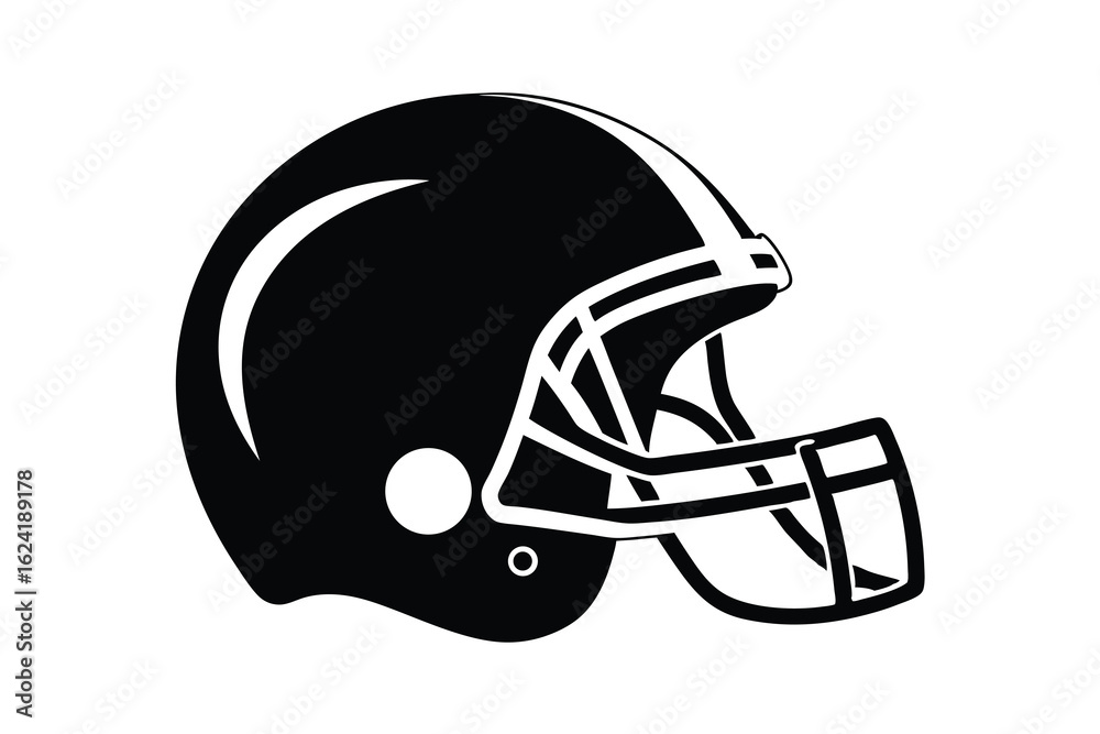 Naklejka premium 3d american football helmet isolated on white background 