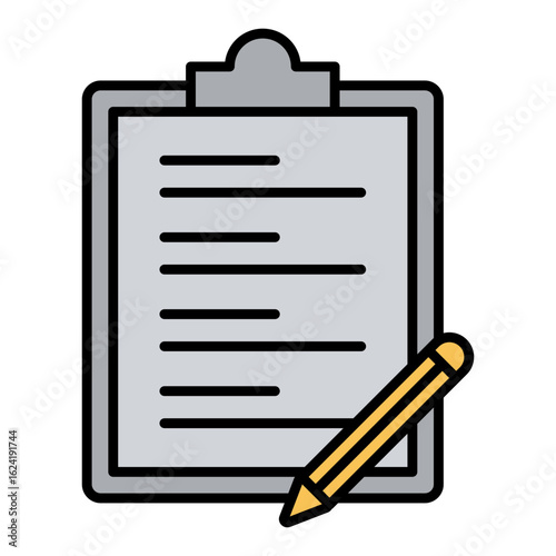 Note Icon Vector Illustration Color Version