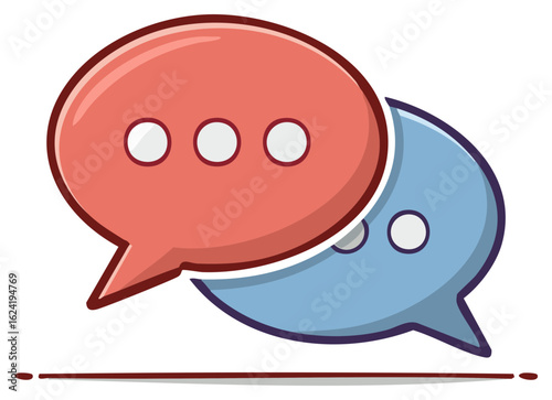 Cartoon illustration of speech bubbles communicating concept