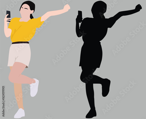 vector illustration of a woman