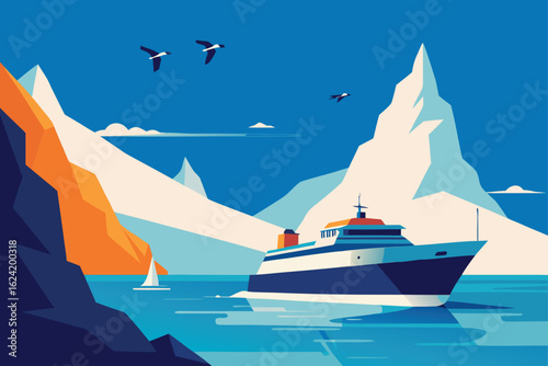 cruise-by-iceberg-formations-with-puffins-nearby--.eps