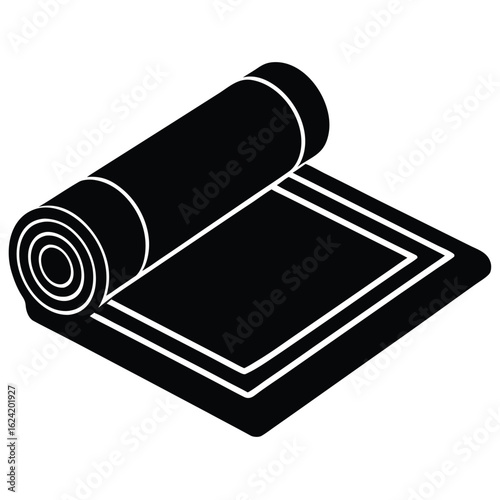 fitness mat vector icon