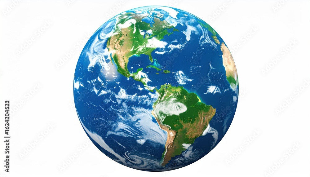 Earth globe, detailed view Earth globe, detailed view