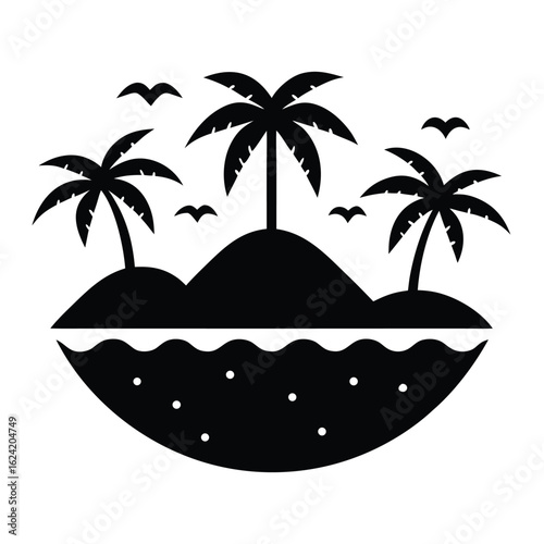 oasis vector icon
