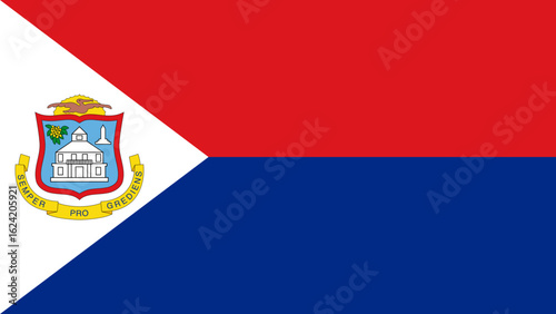 Symbol of national pride and heritage in Sint Maarten's flag display